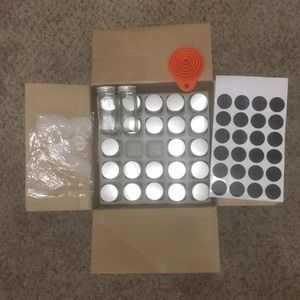 Spice rack and spice bottles!